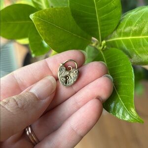 Mini gold heart lock